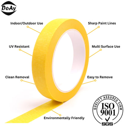 DOAY 5 Rolls Pinstripe Tape - Masking Tape 1/16", 1/8", 1/4", 1/2", 3/4" - Thin Painters Masking Automotive Tape for DIY, Car, Auto, Paint, Art, - WoodArtSupply