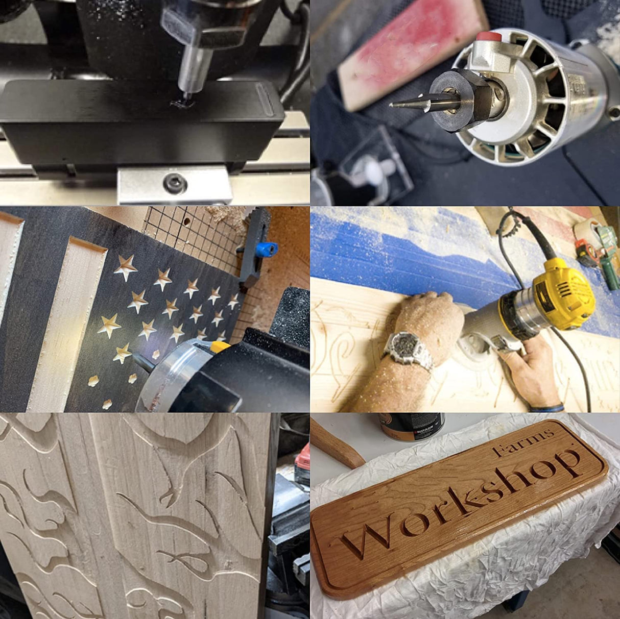 Helovmine Engraving Bits 15, 20, 60, 90 Degree CNC Wood Carving Router Bit Set with Nano Blue Coated, Marking Conical Engraving Router Tool , 2 Helovmine