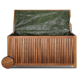 cucunu Outdoor Storage Box with 65 Gallon Capacity 24x36x24 inches - Outside Wooden Deck Box with Wheels for Patio & Garden - Pool Box Cabinet cucunu