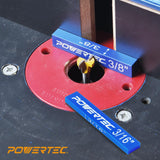 POWERTEC 15pcs Setup Blocks Height Gauge Set, Router Table Setup Bars for Router Bit/Table Saw Blade Height, Band Saw, Drill Press, Aluminum Marking POWERTEC