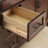 DAJAVE 6PCS 14 Inch Wood Drawer Slides with Metal Slide Glides, Classic Traditional Wood Center Guide Track Mount Drawer Glides Rails Replacement DAJAVE