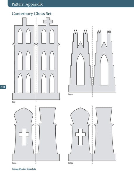 Making Wooden Chess Sets: 15 One-of-a-Kind Designs for the Scroll Saw (Fox Chapel Publishing) Neo-Classic, Trojan, Canterbury, Venice, a Chessboard, Design Originals