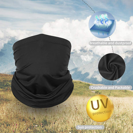 Achiou Neck Gaiter Face Mask Scarf Dust Sun Protection Cool Lightweight Windproof, Breathable Fishing Hiking Running Cycling Achiou
