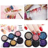 Crushed Glass Irregular Metallic Chips Sprinkles Chunky Glitter Gold Plated 100g 2-4mm for Nail Arts Craft DIY Vase Filler Epoxy Resin Mold Cmidy