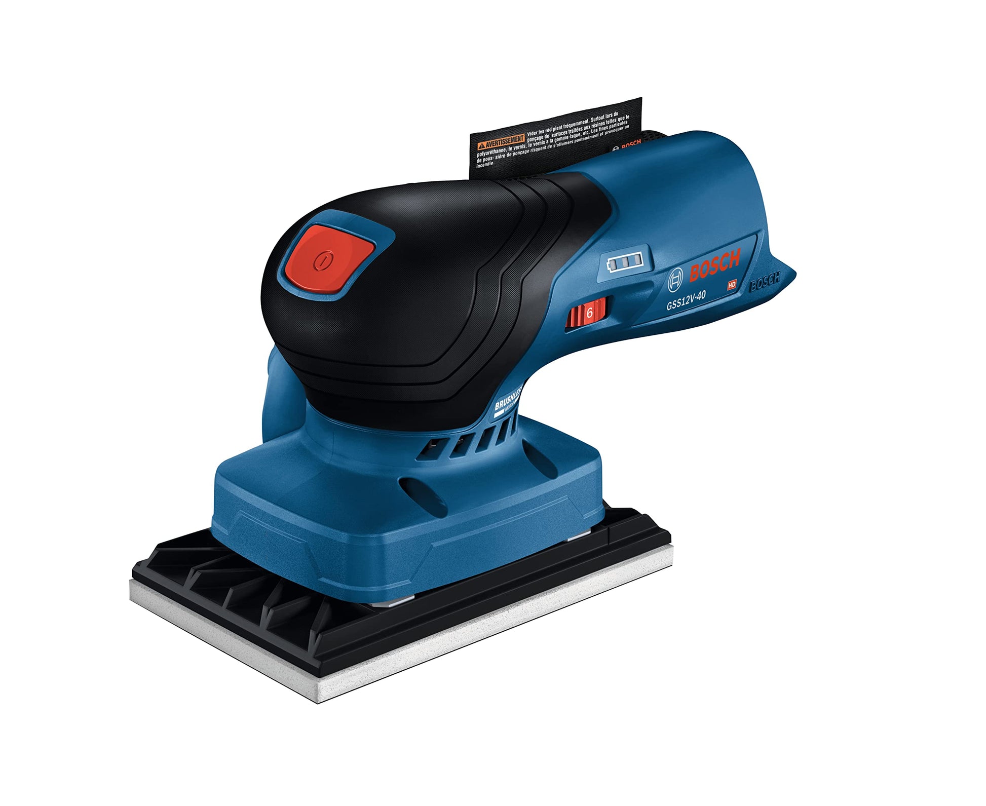 BOSCH GSS12V-40N 12V Max Brushless Sheet Orbital Finishing Sander (Bare Tool) - WoodArtSupply