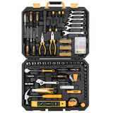 DEKOPRO 208 Piece Tool Set,General Household Hand Tool Kit, Auto Repair Tool Box with Plastic Toolbox Storage Case DEKOPRO