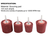 HighFree 7 PCS Non Woven Abrasive Buffing Wheels Drill Attachment Set, Scouring Pads Wheel with 1/4" Shank for Polishing Mirror Stainless Steel HighFree