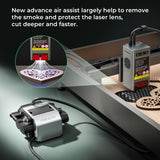 22W Laser Engraver 4-in-1 Rotary Roller Kit for Glass Tumbler Ring, Air Assit 120W Laser Cutter Laser Engraving Machine for Wood Metal Acrylic CNC CREALITY FALCON