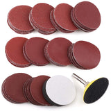 2 Inch Sanding Discs Kit, 100PCS 60-3000 Grit Sandpaper with 1/4" Shank Backing Plate and Soft Foam Buffering Pad, for Drill Grinder Rotary Tool, LotFancy
