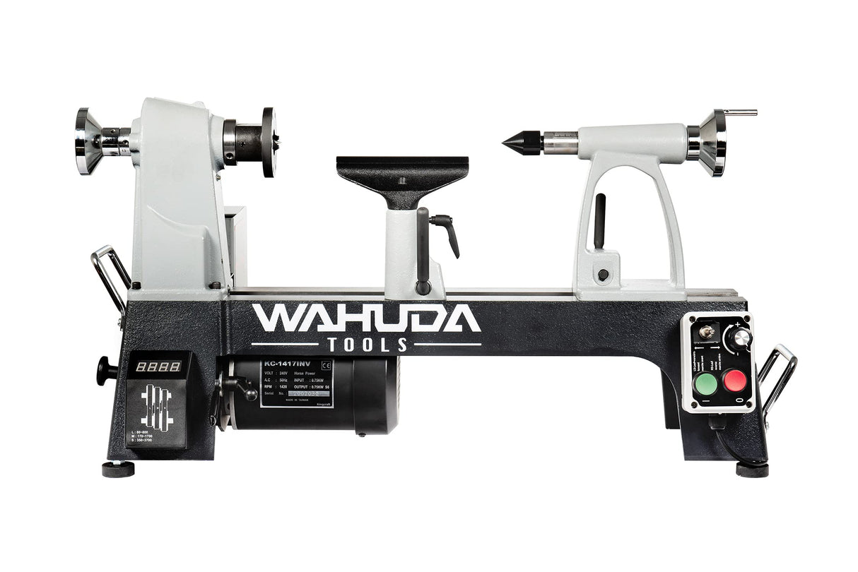 Benchtop 14" Variable Speed Wood Lathe w/induction motor WAHUDA TOOLS