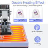 AKEYDIY 15''x15'' Heat Press Machine for T Shirts, Slide Out Digital Clamshell Heat Press Sublimation Printer, Industrial Heat Transfer Machine for AKEYDIY