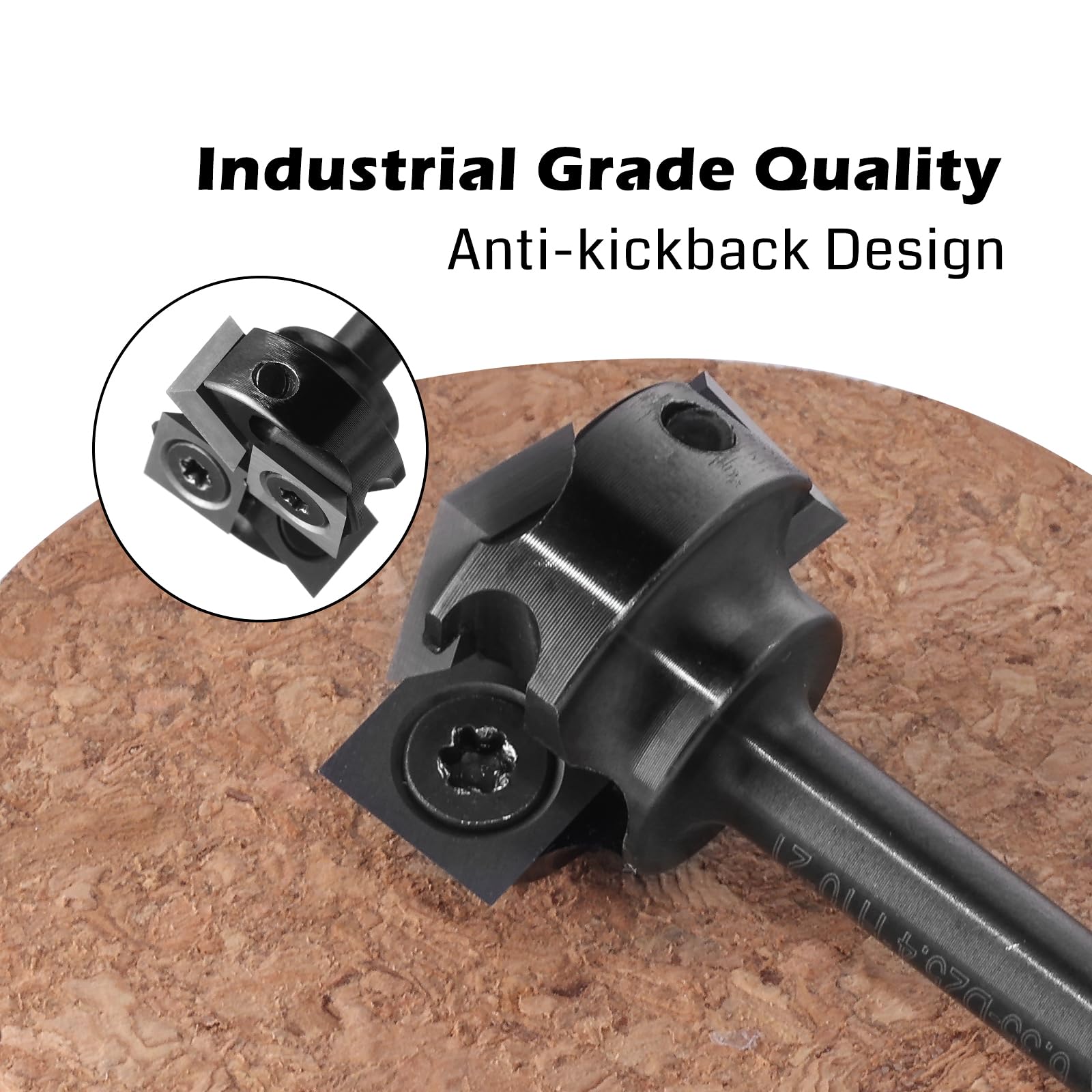 Genmitsu CNC Spoilboard Surfacing Router Bit 1/4" Shank, Slab Flattening Router Bit with 1" Cutting Diameter, 4 Flutes Insert Carbide Wood Planer - WoodArtSupply