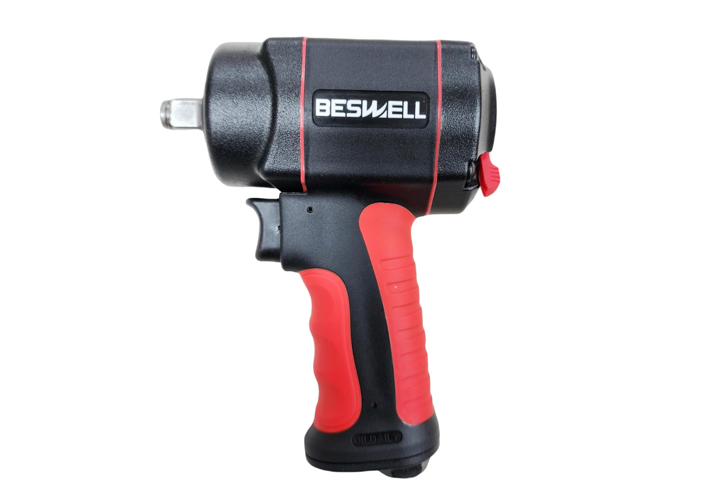 BESWELL-885 Ft.lbs Max Loosen Torque 1/2" Stubby Size Jumbo Hammer Air Impact Wrench-BW-112B3N - WoodArtSupply