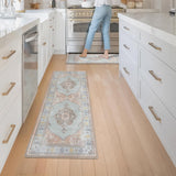 Collive Boho Kitchen Mat 2PCS Cushioned Kitchen Mats for Floor, Anti-Fatigue Mat Waterproof Kitchen Rug Set of 2 Non-Skid Comfort Standing Mat for Collive