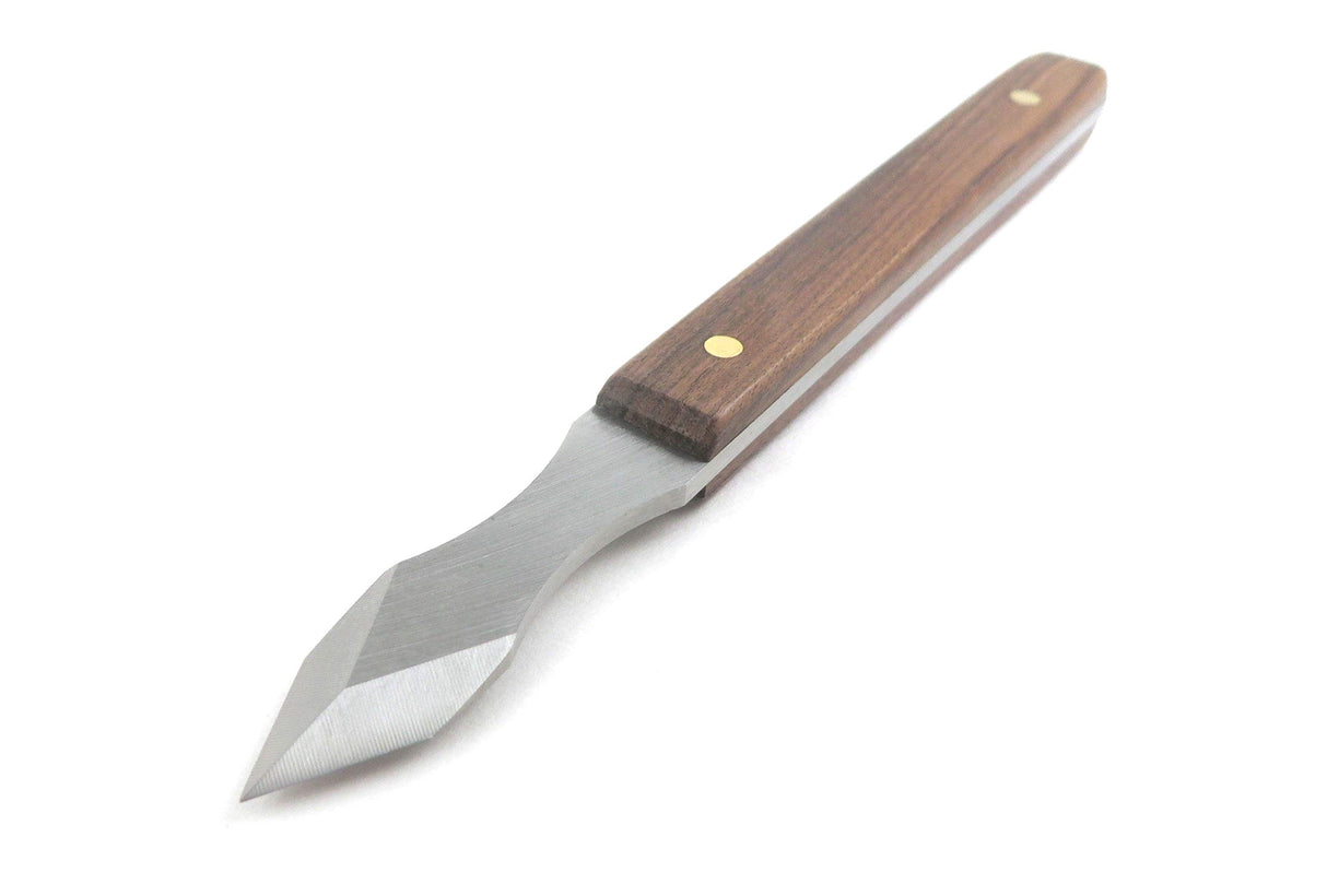 EIQOCCA Mikov V2003011 Dual Bevel Marking Knife with Finger Indents 0.100-Inch-Thick Blade 1/2 Inch Wide 1-7/8 Long with Rosewood Handle Stainless Mikov