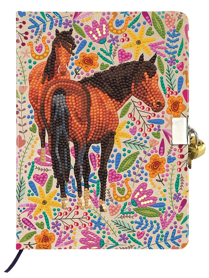Crystal Art Secret Diary - Horse Love - Diamond Painting Kit for Ages 8 and Up Crystal Art