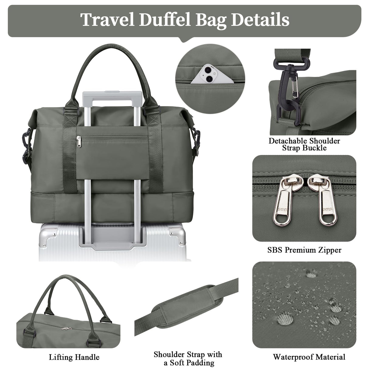 Weekender Bags for Women,Personal Item Travel Bag with Shoes Compartment,Overnight Travel Duffel Bag with Wet Pocket and Separate Toiletry Bag,Gym SYCNB