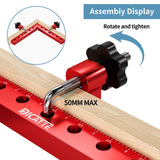DICATTE 90 Degree Positioning Square Right Angle Clamp 7.1" x 7.1" Aluminum Alloy Woodworking Carpenter Tool,4 Pcs Right Angle Clamps With 8 DICATTE
