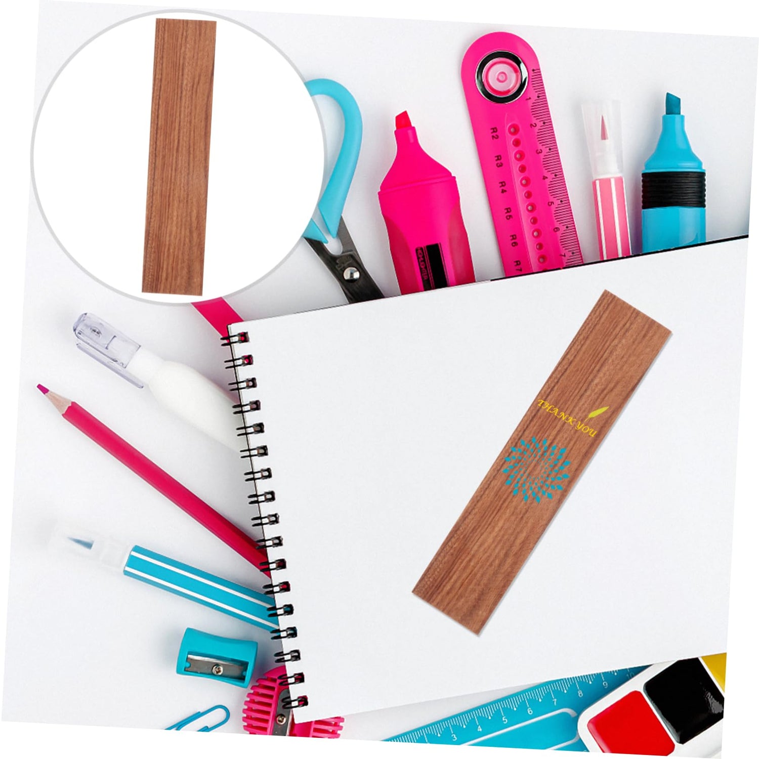 TEHAUX 1 6pcs Wooden Blank Bookmark Unfinished Wood Bookmarks DIY Wooden Craft Bookmark Wood Blank Bookmark Shapes Wood Sign Unfinished Wood Cutouts TEHAUX