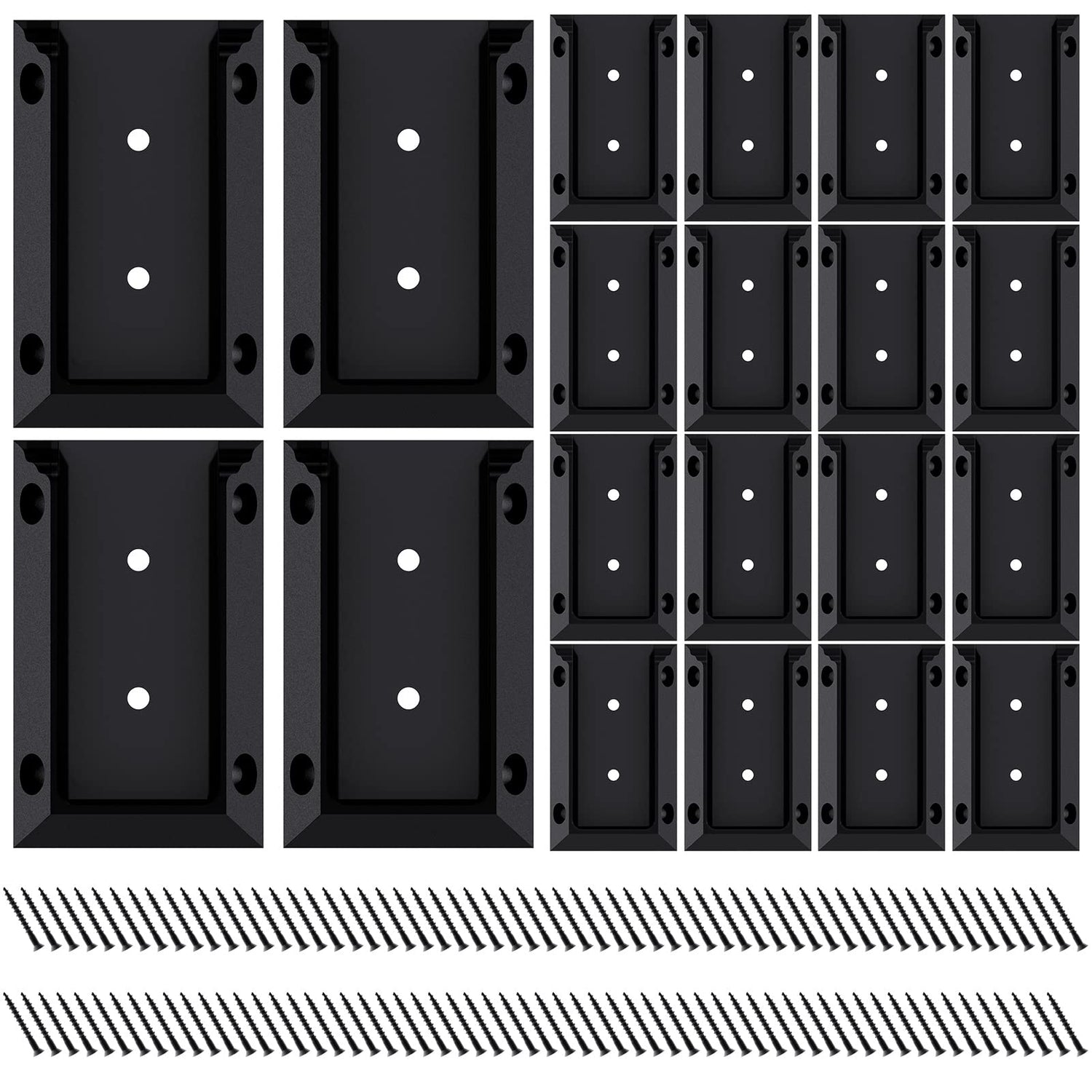 Goovilla Deck Railing Bracket Connectors, 2x4 Brackets for Railing Wood Lumber Post, 20 PCS Sturdy Nylon Deck Rail Bracket with 120 PCS Coating Goovilla