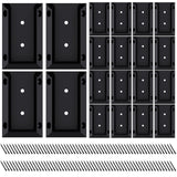 Goovilla Deck Railing Bracket Connectors, 2x4 Brackets for Railing Wood Lumber Post, 20 PCS Sturdy Nylon Deck Rail Bracket with 120 PCS Coating Goovilla