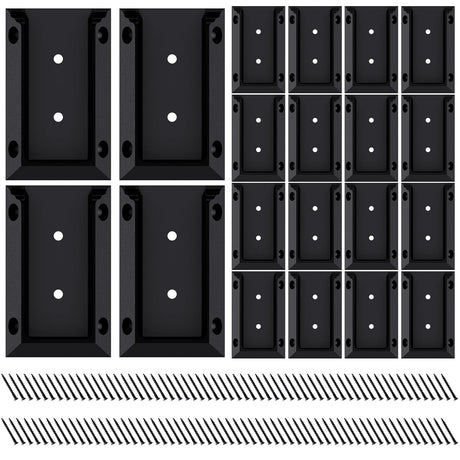 Goovilla Deck Railing Bracket Connectors, 2x4 Brackets for Railing Wood Lumber Post, 20 PCS Sturdy Nylon Deck Rail Bracket with 120 PCS Coating Goovilla