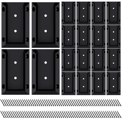 Goovilla Deck Railing Bracket Connectors, 2x4 Brackets for Railing Wood Lumber Post, 20 PCS Sturdy Nylon Deck Rail Bracket with 120 PCS Coating