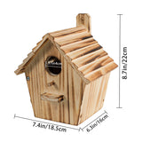 Bird House Bird Houses for Outside with Pole Wooden Bird House for Finch Bluebird House Cardinals Hanging Birdhouse Clearance Garden Country Cottages NATUREYLWL