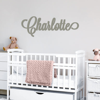 Custom Wooden Name Sign - Personalized Baby Name Sign For Nursery and Wall Decor (12"-55" Wide) - Unpainted or Painted Wood Letter Nursery Decor -