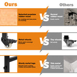 Betterhood 60" Adjustable Workbench for Garage, Rubber Wood Heavy Duty Workstation with Power Outlets & Wheels, 2000 LBS Load Capacity Hardwood Betterhood