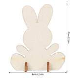 90Pcs Wooden Bunny Cutouts Rabbit Wood Chip Unfinished Craft DIY Home Decoration 3D Ornament Blank for Graffiti Smooth Hztyyier