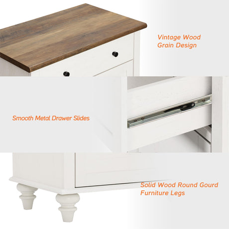 WAMAPT Buffet Cabinet with 4 Doors and 2 Drawers, Large Coffee Bar Tables Wood Kitchen Storage Cabinets with Storage Cabinets, Modern Farmhouse WAMPAT