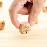 PATIKIL 20mm Blank Wooden Dice, 50 Pack Unfinished Wooden Blocks 6 Sided Wood Cube with Rounded Corners Square Wood Blocks for DIY Craft Projects PATIKIL