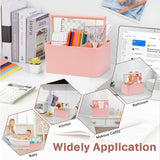 LAFARA Art Supply Storage Organizer, Multipurpose Caddy Organizer with Handle and Adjustable Divider, Plastic Portable Craft Storage Organizer Caddy LAFARA