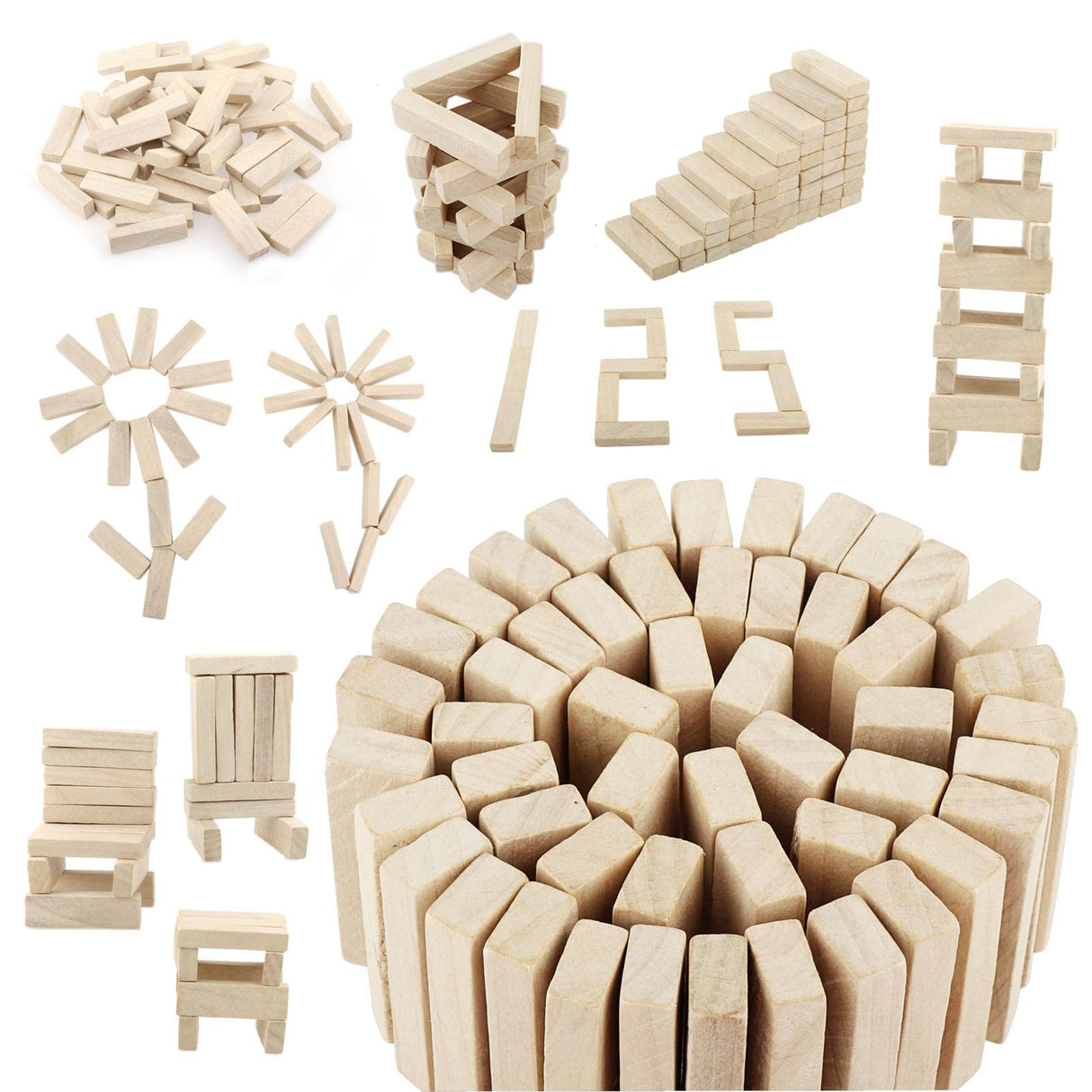 EHJRE Wood Carving Blocks - Set of 50 Wooden -2in - Wood Rectangle Blocks Unfinished Wood Boards for Beginner Crafts, Painting, Wood Carving EHJRE