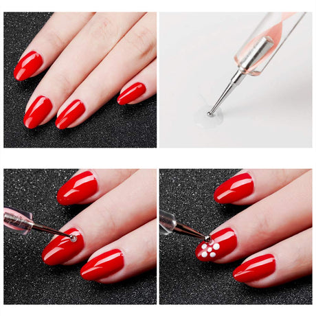 5 pc 2 Way Dotting Pen Tool Nail Art Tip Dot Paint Manicure kit (5PC) HiMo