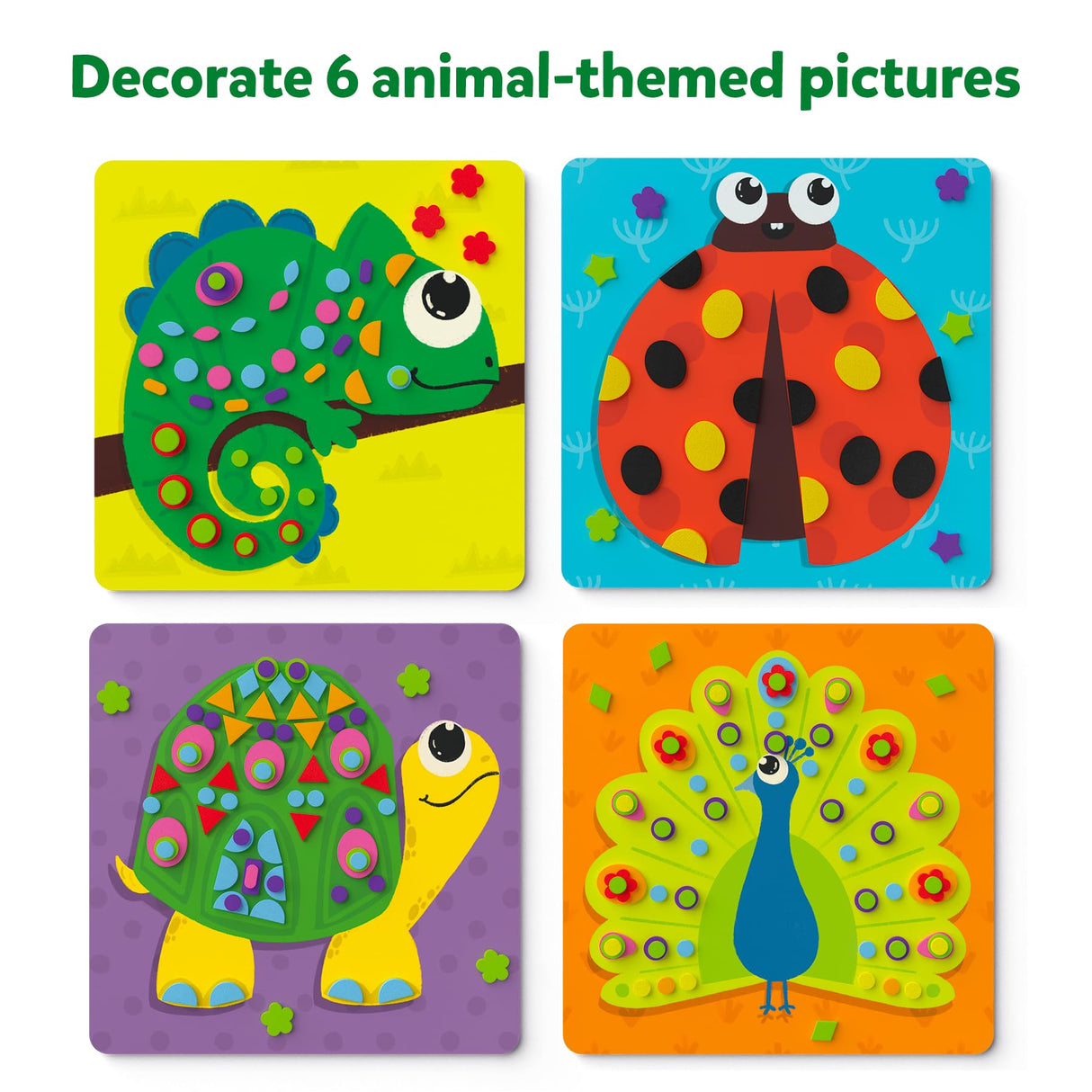 Skillmatics Magical Scratch Art Book & Fun with Foam Animals Theme Bundle, Art & Craft Kits, DIY Activities for Kids Skillmatics