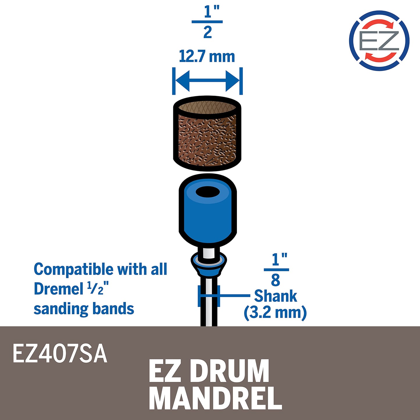 Dremel EZ407SA EZ Drum Sanding Band and Mandrel - WoodArtSupply