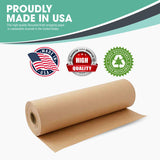 Kraft Brown Paper Roll 30" x 2,400" (200 ft) – 100% Recyclable Craft Construction and Packing Paper for Use in Moving, Bulletin Board Backing and Papersaurus