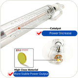 MCWlaser 50W CO2 Laser Tube Length 850mm Dia. 55mm with Metal Head for CO2 Laser Engraver Cutting Machine MCWlaser