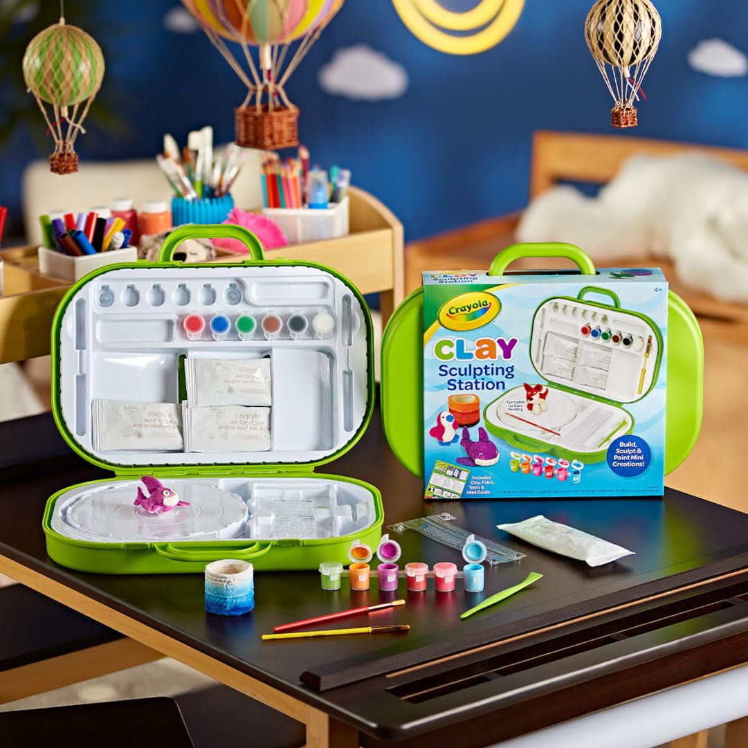 Crayola Clay Sculpting Station, Art Set for Kids, Gift for Ages 6, 7, 8, 9 - WoodArtSupply