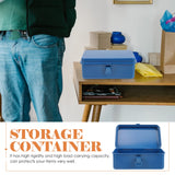 Housoutil Portable Tool Box Repair Tool Storage Container General Tool Box Hardware Case Craft Storage Toolbox for Tools Metal Tool Boxes Hand Carry Housoutil