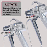 JWGJW Airless Paint Spray Gun & 517 Tip Suitable for All airless Paint Spraying Machines, Swivel Joint & High Pressure 3600 PSI (JW-122532) JWGJW