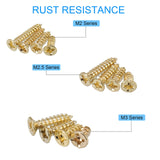 HanTof 1200Pcs Tiny Phillips Flat Head Self Tapping Screws for Wood, Plastic and Soft Metal. M2 M2.5 M3 Small Countersunk Tapper Screws Set for DIY HanTof