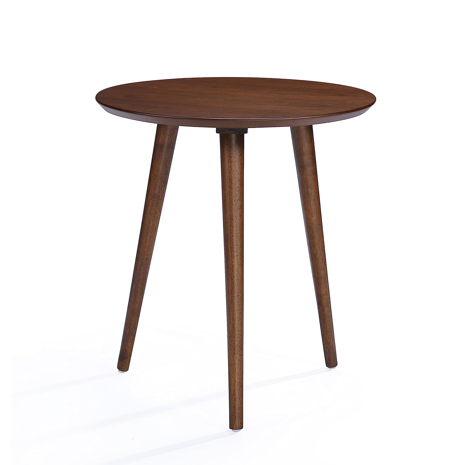 GDFStudio Evangeline Finished Wood End Table w/Faux Wood Overlay (Natural Walnut) GDFStudio