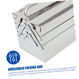Veemoon 1pc Box Folding Toolbox Home Tools Portable Toolbox Rolling Tool Tray Metal Craft Storage Small Tool Chest Machinist Tools Storage Case Veemoon