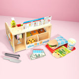 Melissa & Doug Wooden Slice & Stack Sandwich Counter with Deli Slicer – 56-Piece Pretend Play Wooden Food Toys, Kitchen Food Set For Toddlers And Melissa & Doug