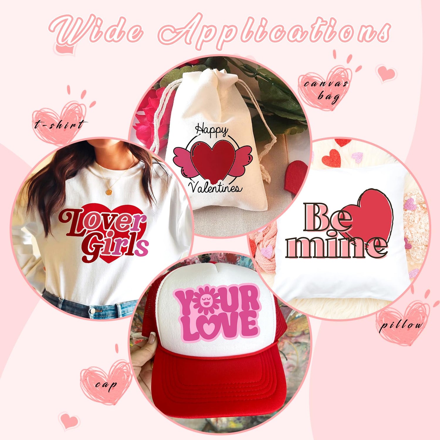 Tintnut Pink HTV Heat Transfer Vinyl - 18 Sheets 12 x 10inches Light Pink Heat Transfer Vinyl Rose Pink HTV Iron on Vinyl for T-Shirts Compatible Tintnut