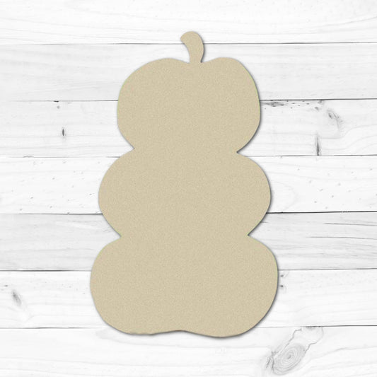 12''x1/4'' Wooden Triple Stacked Pumpkin Shape, Unfinished Wood Craft, Build-A-Cross, beige (1-4_12S1N30) - WoodArtSupply