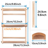 CYCHIRV Weaving Loom Kit, 15.2" H x 9.85" W Wooden Tapestry Looms, Warp Frame Loom Heddle Bar for Weave Board Weaver Tapestry Kids Beginner CYCHIRV